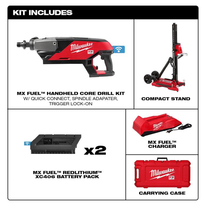 MX FUEL™ Handheld Core Drill Kit w/ Stand