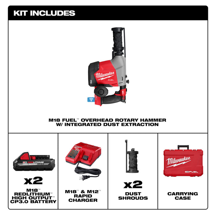 M18 FUEL™ Overhead Rotary Hammer w/ Integrated Dust Extraction