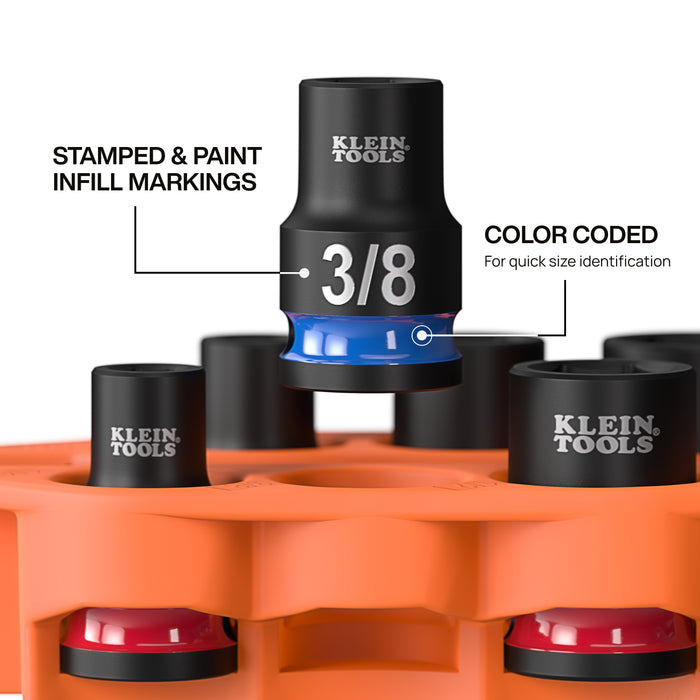 Grab-And-Go Impact Socket Set, SAE, 7-Piece