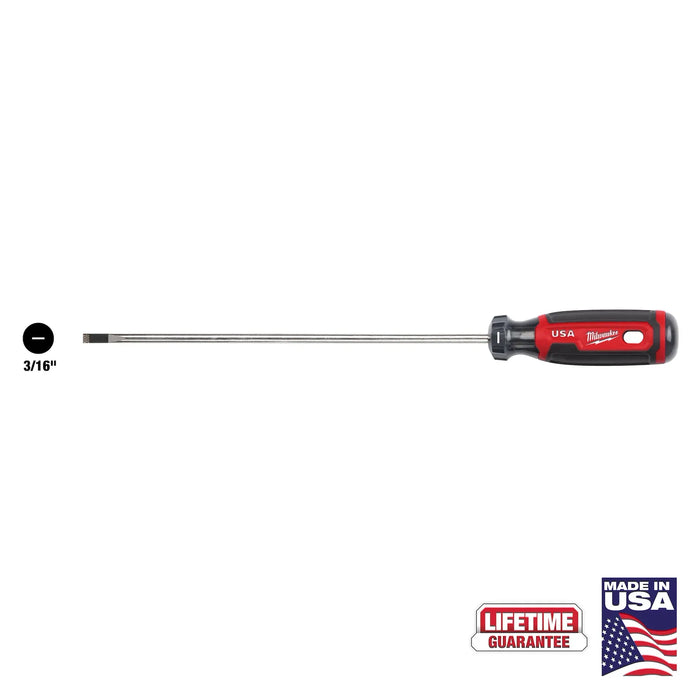 3/16" Cabinet 8" Cushion Grip Screwdriver (USA)