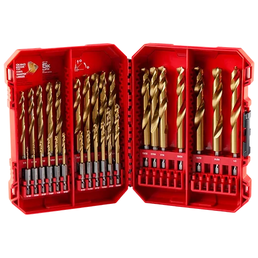 SHOCKWAVE Impact Duty™ RED HELIX™ Titanium Drill Bit Set - 29PC