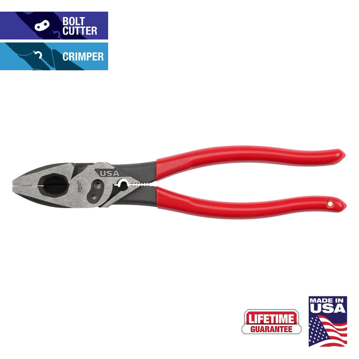 9" LINEMANS DIP PLIER CRMP & BC USA