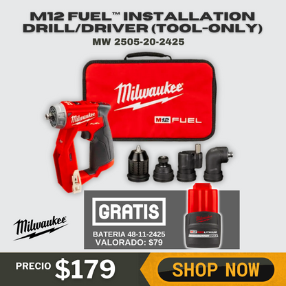 M12 FUEL™ Installation Drill/Driver (Tool-Only)/ Free 2.5 Battery