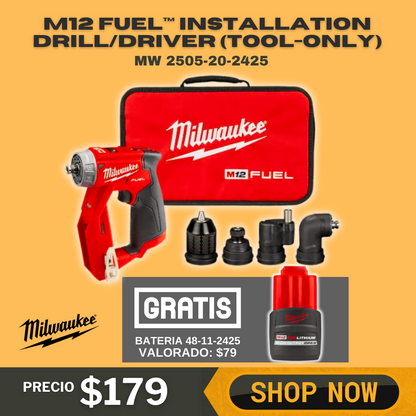 M12 FUEL™ Installation Drill/Driver (Tool-Only)/ Free 2.5 Battery