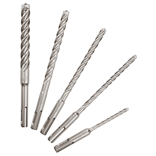 5-Piece MX4™ 4-Cutter SDS-Plus Rotary Hammer-Drill Bit Kit