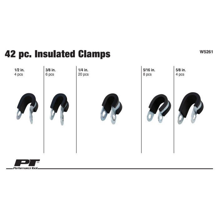 42 pc. Insulated Clamp Assortment