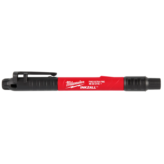 INKZALL™ Double Sided Black Jobsite Marker – Ultra Fine & Fine Point