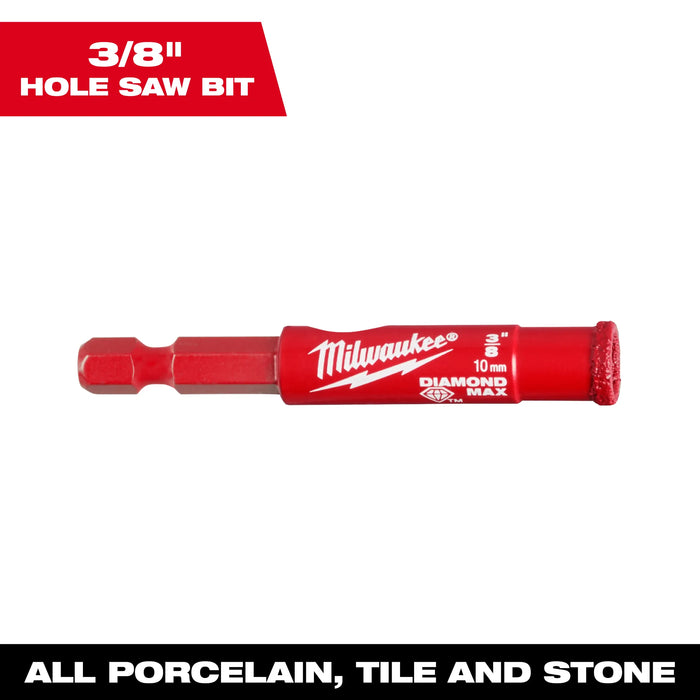 Milwaukee® 3/8" Diamond Max™ Hole Saw Bit