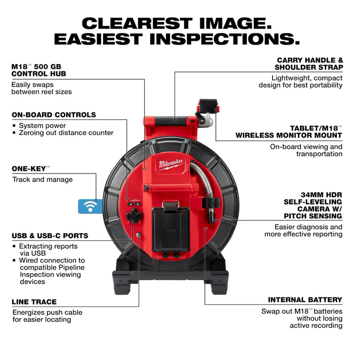 M18™ 120’ Mid-Stiff Modular Pipeline Inspection System