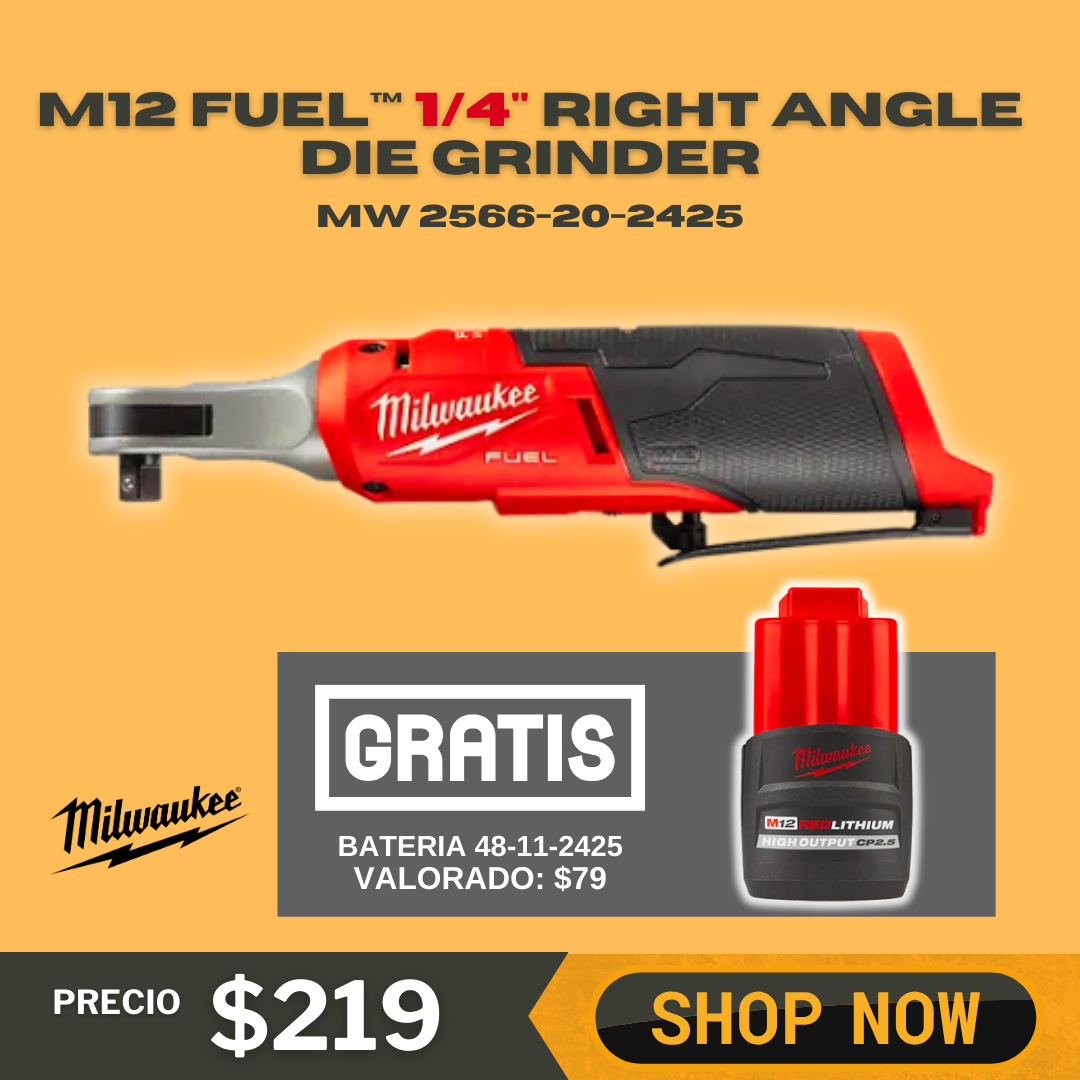 M12 FUEL™ 1/4" High Speed Ratchet/ Free 2.5 Battery