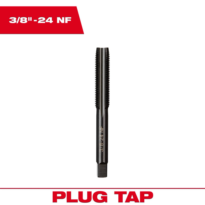 3/8"-24 NF Straight Flute Plug Tap