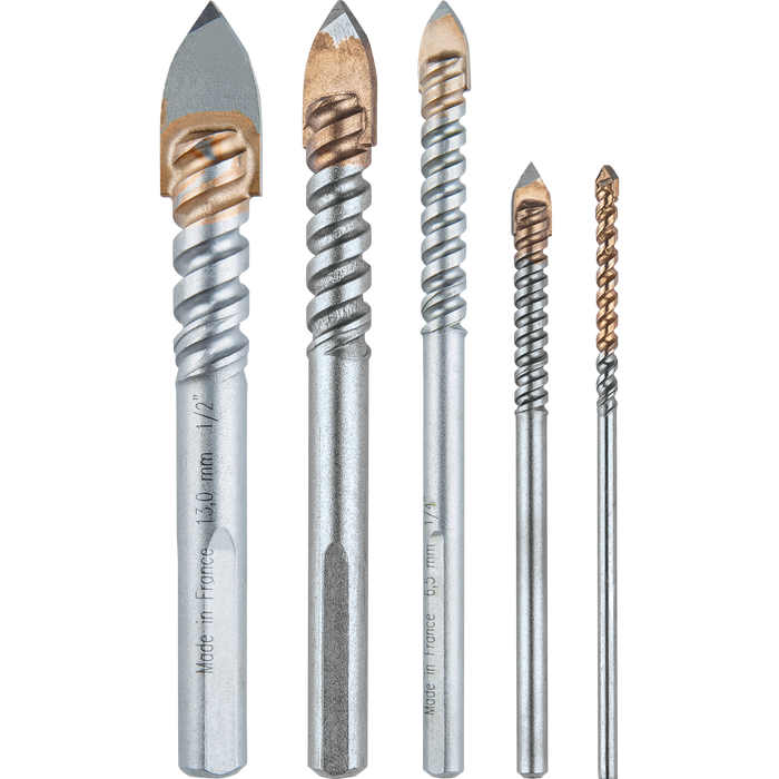 5 Pc. Assorted Glass and Tile Bit Set