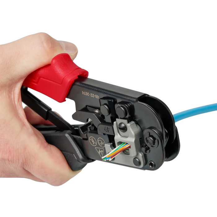 Ratcheting Pass-Through Crimper & Stripper
