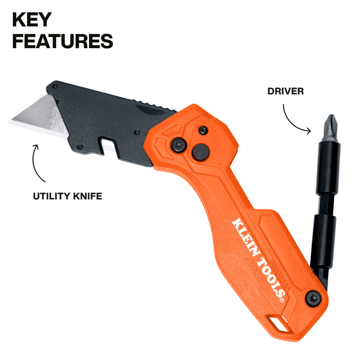 Folding Utility Knife With Driver