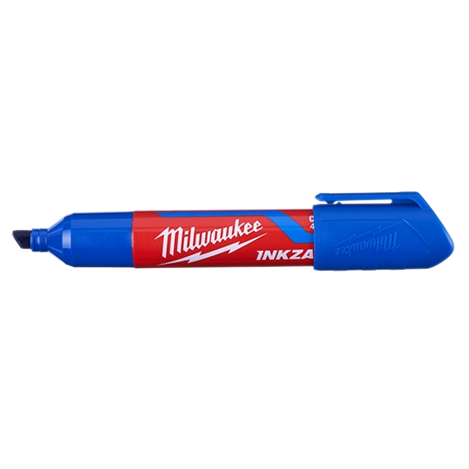 INKZALL (12) Large Chisel Tip Blue Marker