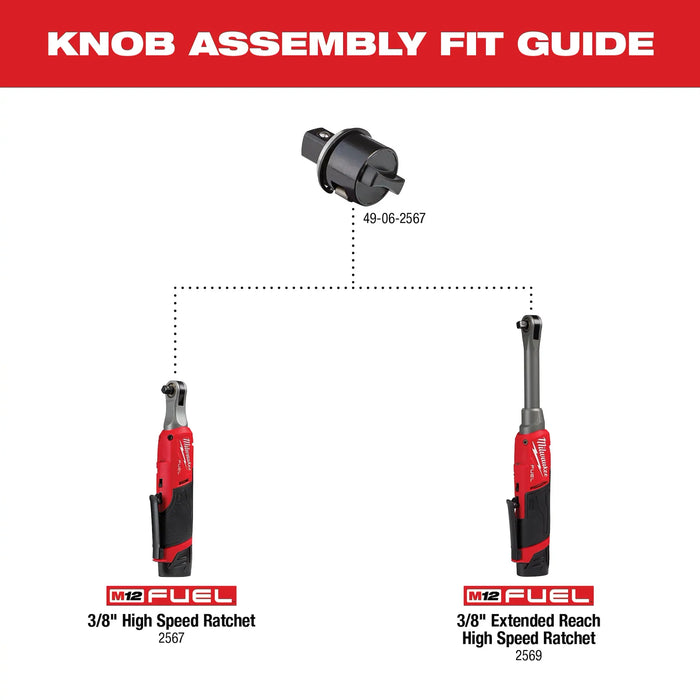 3/8" High Speed Ratchet Tall Shift Knob Assembly