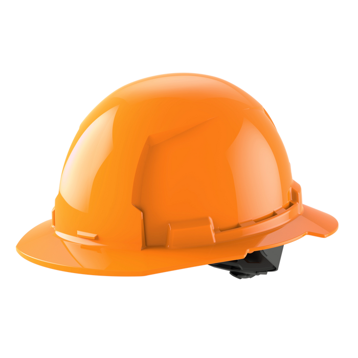 BOLT™ Orange Full Brim Hard Hat w/4pt Ratcheting Suspension (USA) - Type 1, Class E