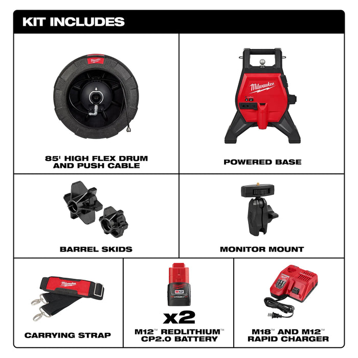 M12™ 85’ High Flex Compact Inspection Camera Kit