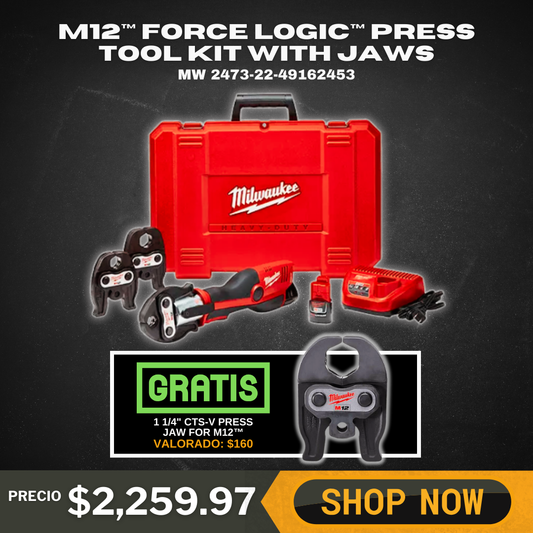M12™ FORCE LOGIC™ Press Tool Kit with Jaws***FREE 1-1/4" CTS-V Press Jaw