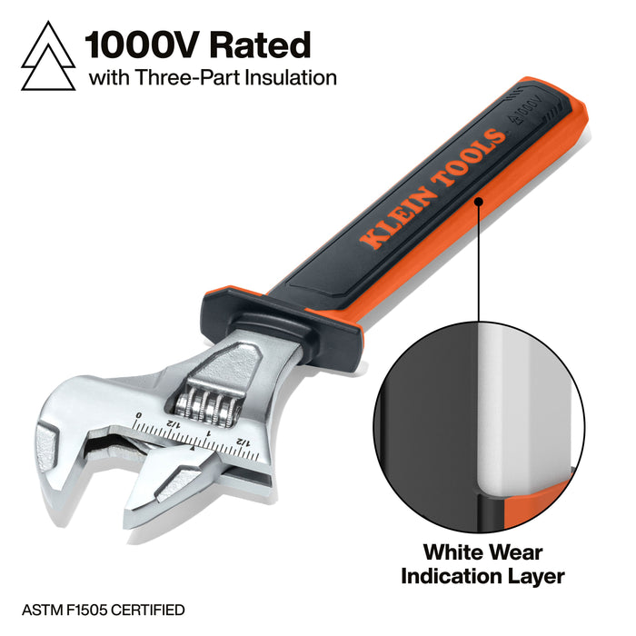 Insulated Adjustable Wrench, 12-Inch