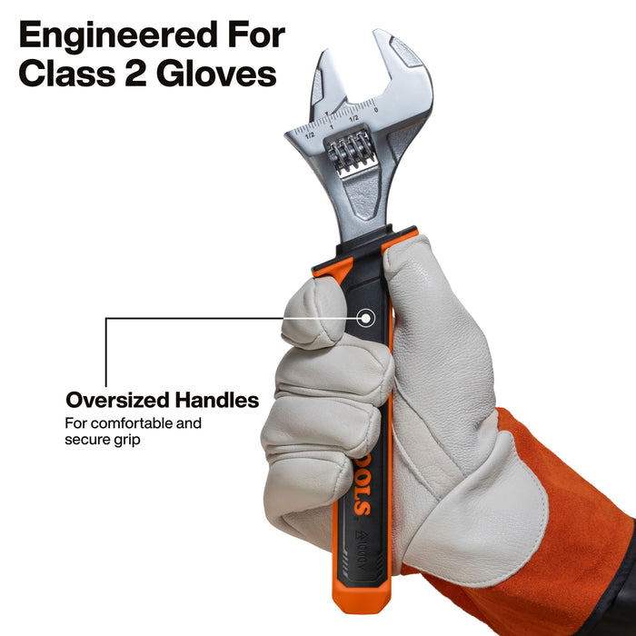 Insulated Adjustable Wrench, 12-Inch