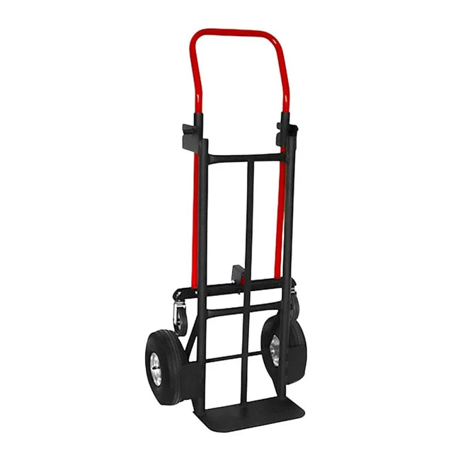 Hand Truck CHT2N1 Convertible Hand Truck, 800 lb, 8 in L Platform, 2-Wheel, Pneumatic Wheel, Steel