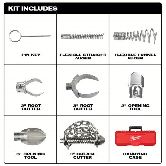 2"-4" Head Attachment Kit for 5/8" Sectional Cable