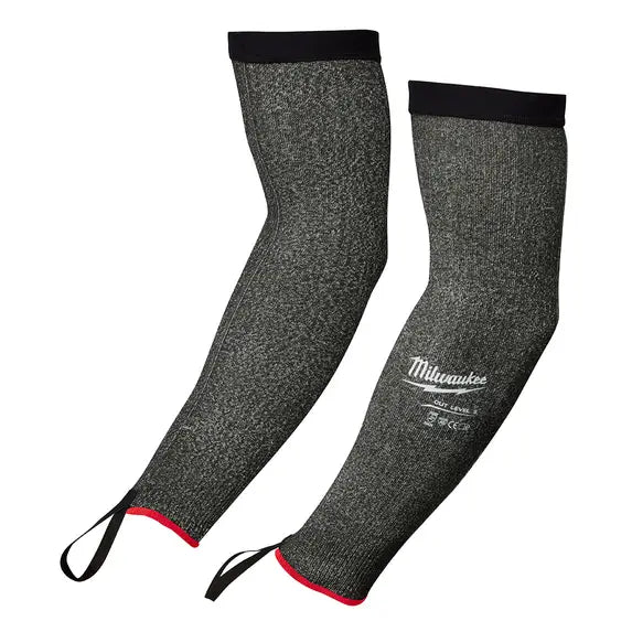 16 in. Black 4-Way Stretch Cut 5 Resistant Protective Arm Sleeves