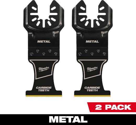 MILWAUKEE® OPEN-LOK™ 1-3/8" Carbide Teeth Metal Multi-Tool Blade 2PK