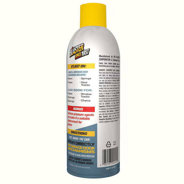 B'laster Premium Silicone Garage Door Lubricant, 11 oz.