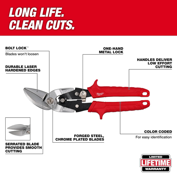 Left Cutting Offset Aviation Snips