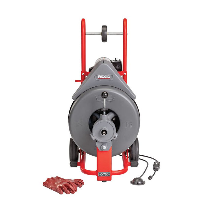K-750 Drain Cleaning Snake Auger Drum Machine with Autofeed and 3/4 in. Pigtail