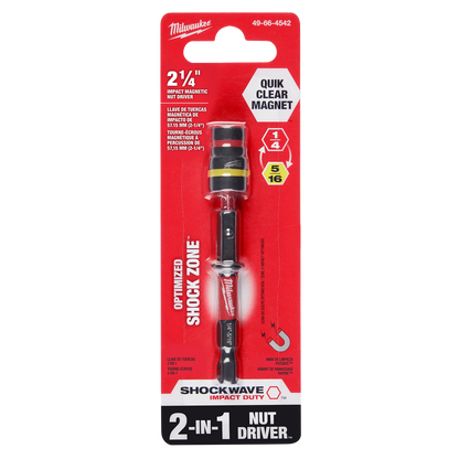 SHOCKWAVE Impact Duty™ 5/16” and 3/8” x 2-1/2” QUIK-CLEAR™ 2-in-1 Magnetic Nut Driver