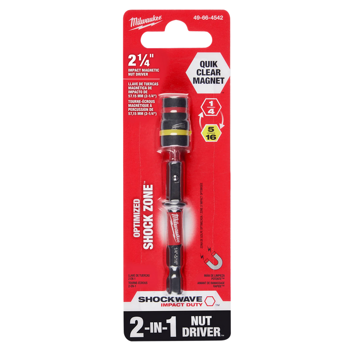 SHOCKWAVE Impact Duty™ 5/16” and 3/8” x 2-1/2” QUIK-CLEAR™ 2-in-1 Magnetic Nut Driver