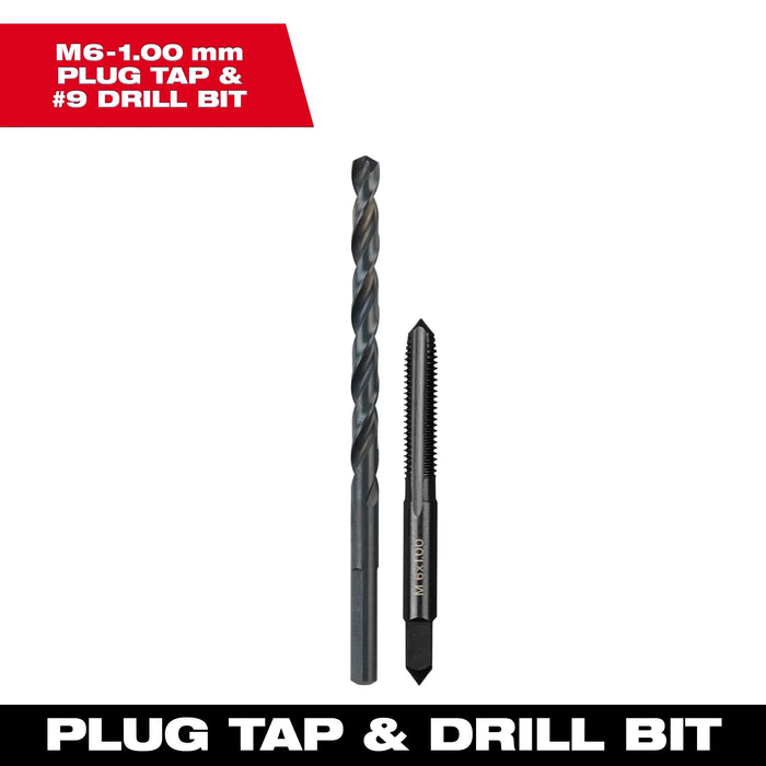 M6-1.00 mm Straight Flute Plug Tap & #9 Drill Bit