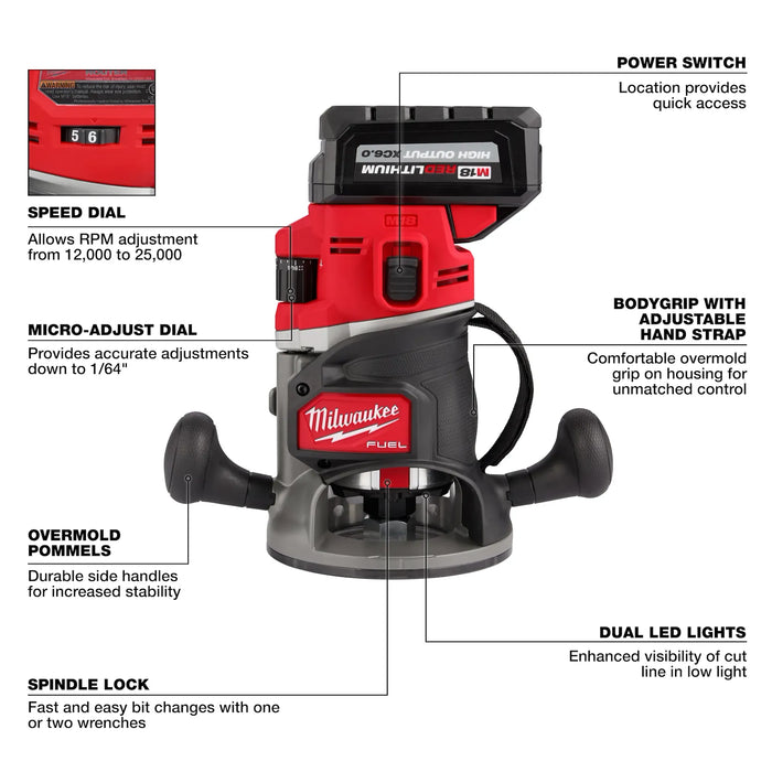 M18 FUEL™ 1/2" Router Kit