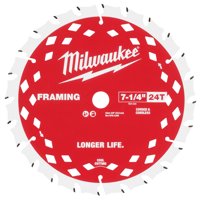 7-1/4" 24T Framing Circular Saw Blades Bulk 10