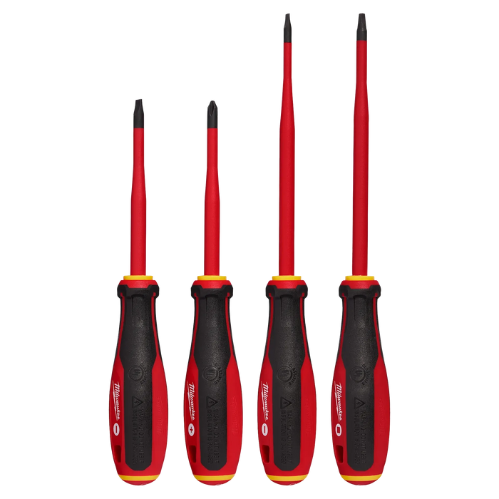 4pc 1000V Insulated Slim Tip Screwdriver Set