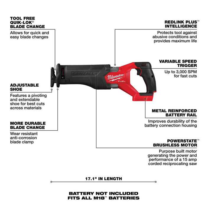 M18 FUEL™ SAWZALL® Recip Saw