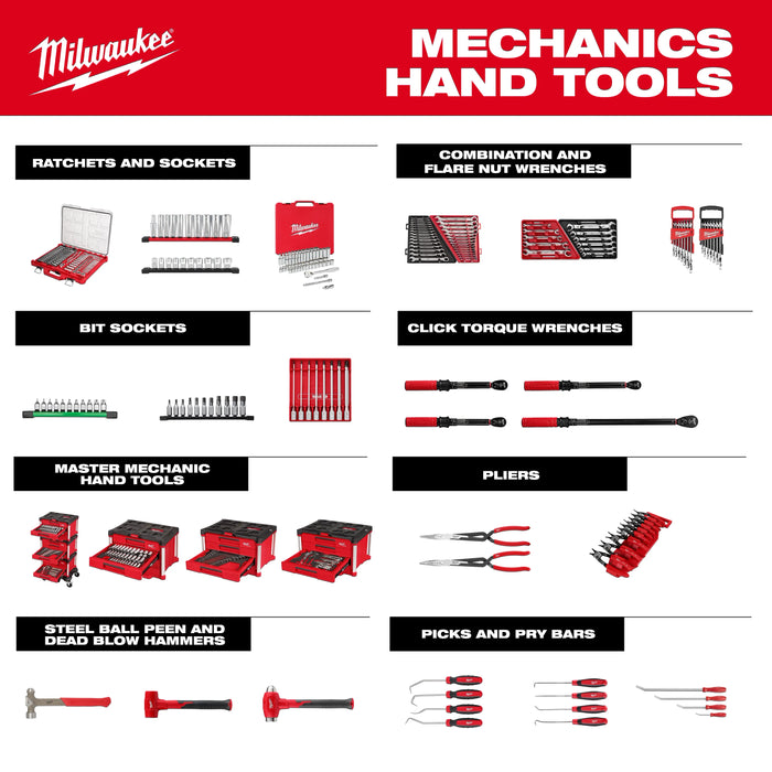 44pc. 1/4” Hex Drive Mini Flex Head Ratchet & Bit Set