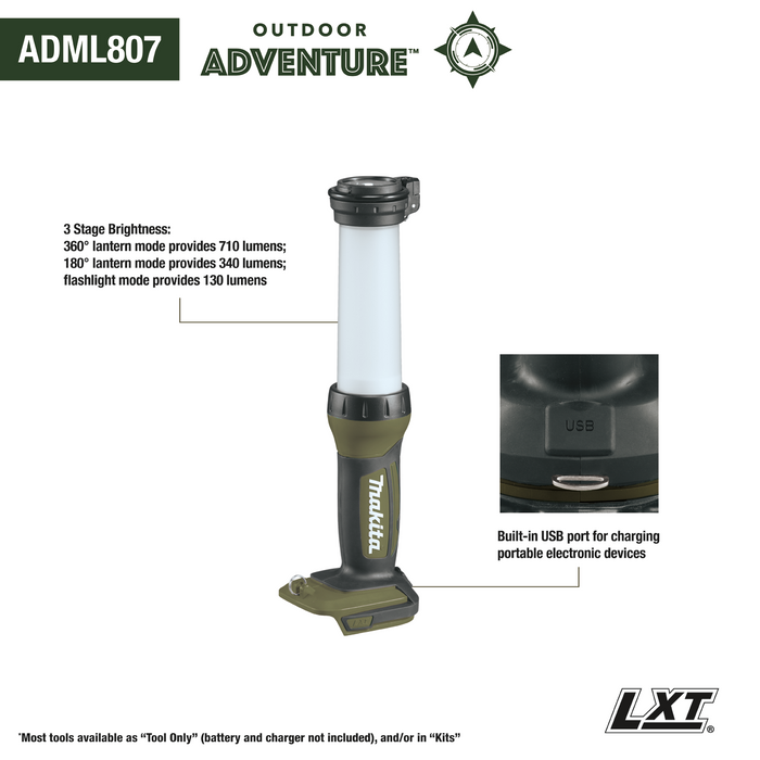 Outdoor Adventure™ 18V LXT® L.E.D. Lantern/Flashlight, Flashlight Only