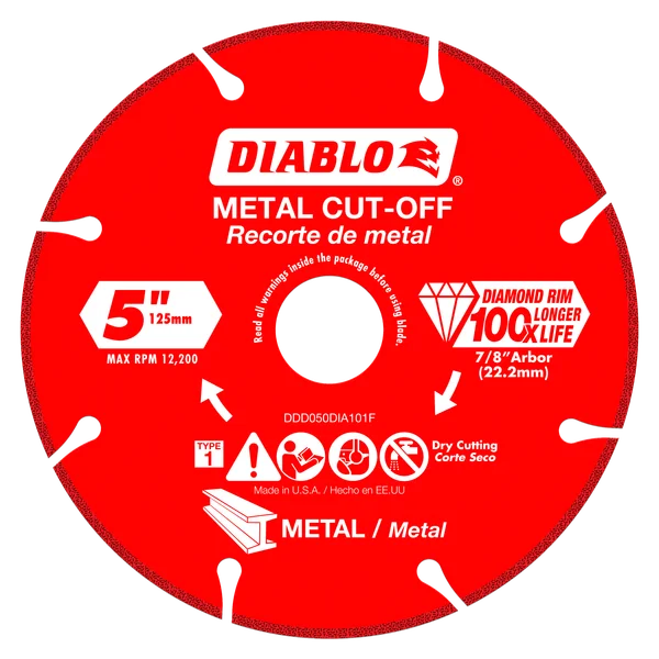 5" Diamond Metal Cut-Off Disc