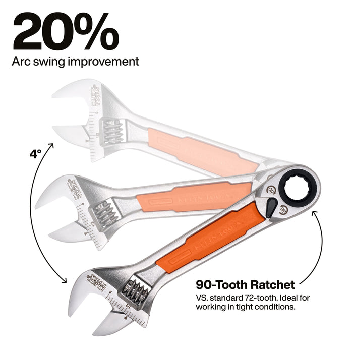 KNECT™ 6-Inch Adjustable Wrench with Pass-Through Ratchet Set, 10-Piece