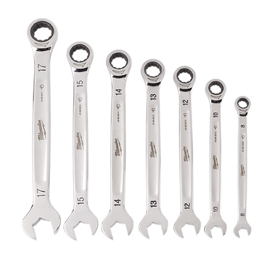 7pc Ratcheting Combination Wrench Set - Metric