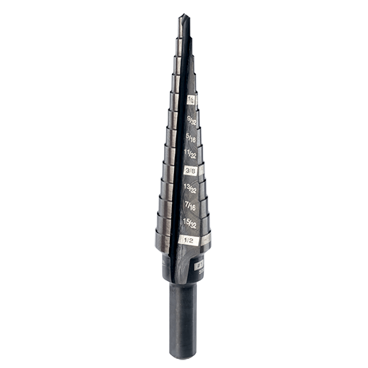 #5 Step Drill Bit, 1/4 in. - 1-3/8 in. x 1/8 in.