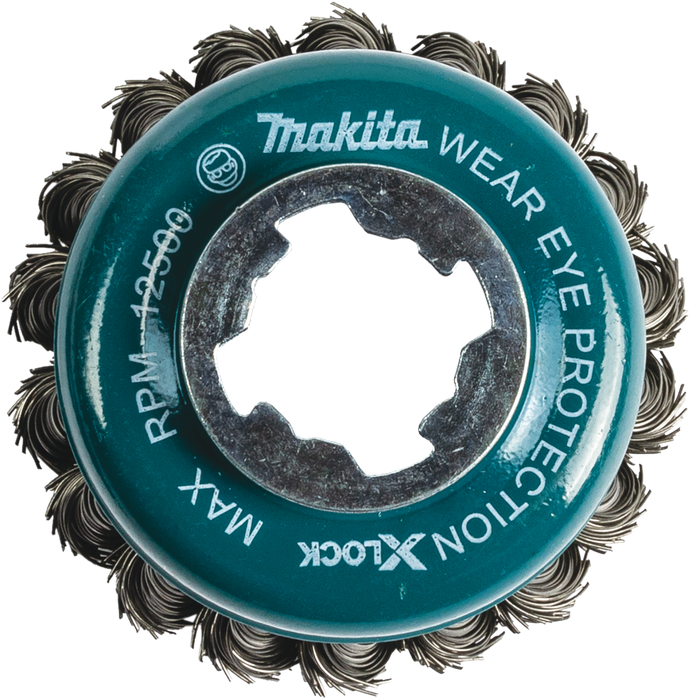 X‑LOCK 3‑1/8" Carbon Steel Knot Wire Cup Brush