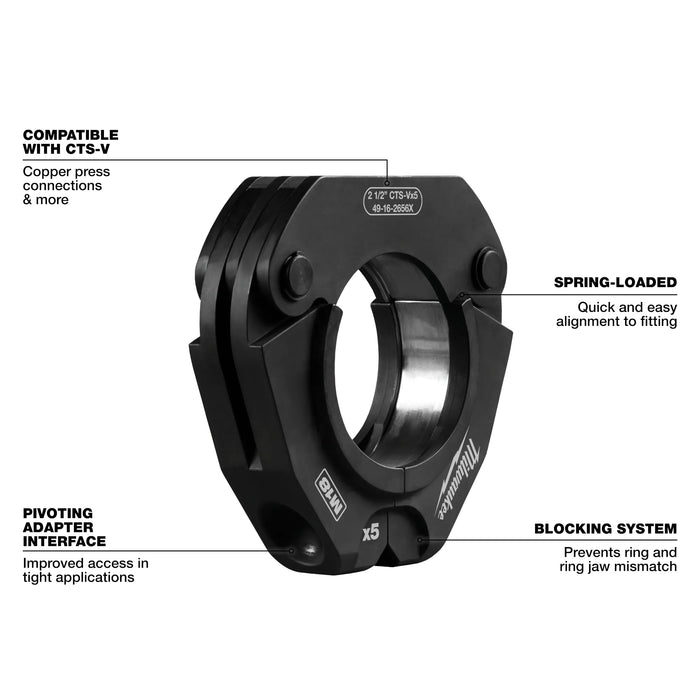 2-1/2" - 4" CTS-V Pivoting Press Ring Kit for M18 FORCE LOGIC™ Press Tools