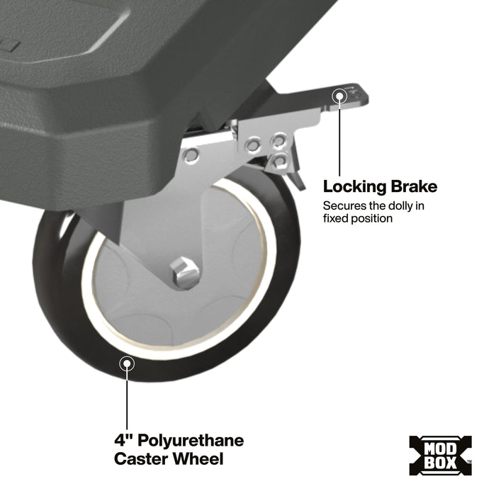 MODbox 4-Wheel Caster Dolly with Interlocking Design