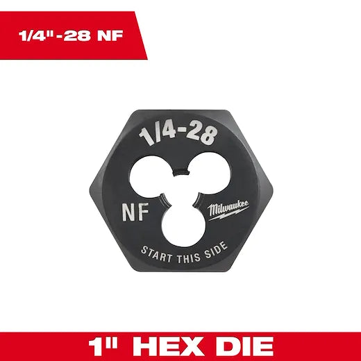 1/4"-28 NF 1-Inch Hex Threading Die