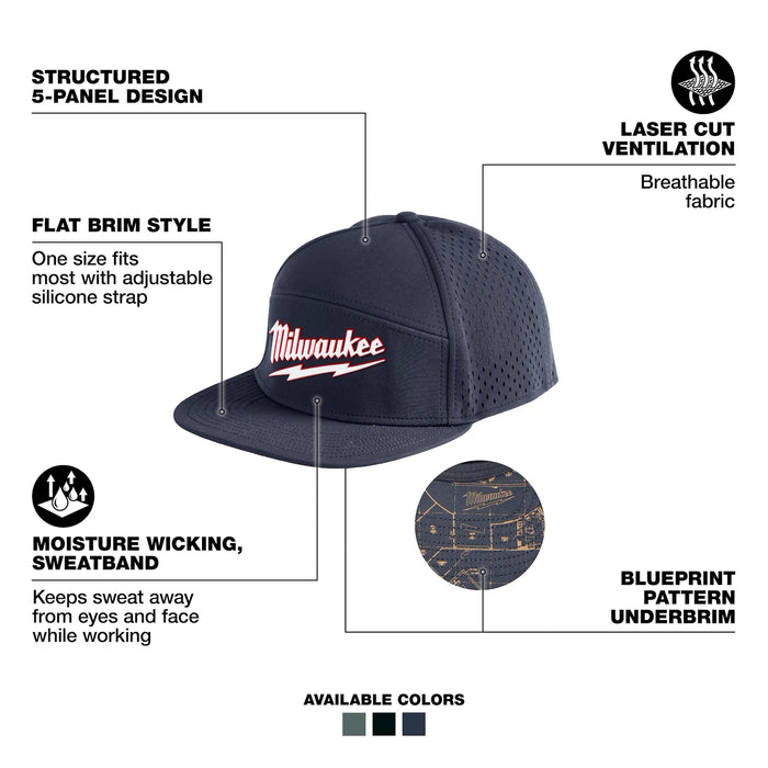 Flat Brim Snapback | Blue